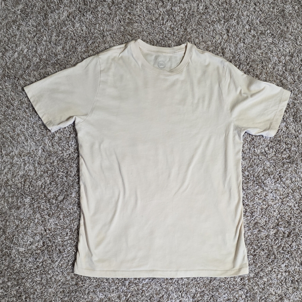 Boys Beige Basic Cotton T Shirt XL 14-16 Wonder Nation
